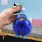D88Sleeping Baby Doll Keychain Flower Pompom Rabbit Fur Ball Key Chain Fluffy Car Keyring Bag's Key Ring