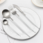Hot Sell Black Colored Portuguese Style Restaurant Stainless Steel Matte Gold Cutlery Flatware Set
