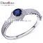 Best Wedding Jewelry Color Main Stone Red Blue Gold Women Cubic Zirconia Bangle