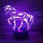 3D Optical Illusion Smart Touchable 7 Color Change Horse Design LED Night Light for Kids Room Decoration