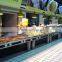 APEX glass door food display counter for warm cold and normal style