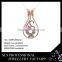 Elegant Pear pendant cut ruby gemstone Butterfly Necklace Fashion Jewelry Wholesale