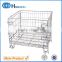 Stack welded folding steel warehouse storage cage