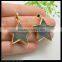 LFD-0077P ~ Wholesale New Style Fashion Jewelry Gold Plated Star Shape Natural Labradorite Pendant Beads Jewelry Making