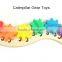 Funny Gear Interesting Caterpillar Shape Wooden Combination Building Block