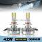 42W high beam car led headlight 3600LM 9005 with 3 sides