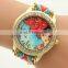 Wholesale Latest Fashion Knitting Geneva Vogue Reloj Pulsera Mujer Ladies Fancy Watches Wrist