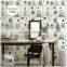 2016 new printing plastic wallpaper, off-white old architectural wall mural for exterior , mould-proof wall covering warehouse