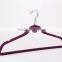 velvet flocked clothes hangers with logo