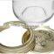 Square glass storage jar with glass lid and sealed ring