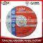 H536 China factory price 180*6*22mm black/red depressed center grinding wheel for metal/inox/stainless steel
