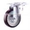 Swivel/Swivel Brake/Rigid Castor Fitted with Rubber Wheel Mold on Metal Rim, Flange Bearing