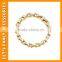 Nice Women Flower Crystal Gold Plated Cuff Bracelet Bangle Jewelry Gift PGBR-0005