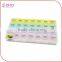 Multicolors 7 Days Weekly Morning Noon Afternoon Evening Pill Box