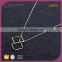 N72491I01 STYLE PLUS long elegant necklace pendant chain necklace jewelry gold plating square pendant for women