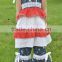 factory direct supply little girls chevron ruffle 4th of july clothes with polka dots