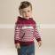 DB2812dave bella 2015 autumn infant clothes toddler coat baby outwear babi boy hoodie baby clothes boys stripe coat
