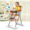 2015 hot model high quality folding portable plastic baby high chair