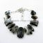 So In Love !! Black Onyx & Boostwana Agate 925 Sterling Silver Necklace, Handmade Silver Jewelry, Silver Jewelry 925