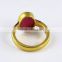 Lavender !! Gold Plated Ruby & CZ 925 Sterling Silver Ring, Wholesale Silver Jewelry, Indian Jewelry Manufacturer