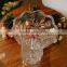 round clear flower shaped glass tube flower vase