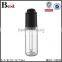 5/7/8/10/12/15ml black color dropper press cap glass tube bottle made in china high quality transparent packaging