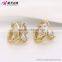 small yellow cubic zirconia cz earring, 14k gold filled earrings