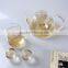 china factory price unique shape hand made heat resistant pyrex glass teapot with infuser
