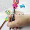 new product nature texture lovely rabbit shape custom pvc pencil topper animal pencil caps
