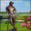 Campus square stainless steel sports figure sculpture city landscape bronze sculpture