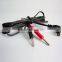 Hot selling 2 in 1 banana jacket TENS EMS replacement unit lead wire (Red+black color)