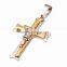 Atistic Amulet Charm Accessory Titanium Steel Bilayer Jesus Cross Christianity Church Pendant Punk Chain Necklaces For Christmas