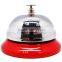 Table call bell in silver plated cover with colorful painted base