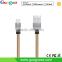 [MFi Certified] Wholesale 1M PU Leather Wooded MFi USB Charging Cable for IPhone5/6/6s/iPad/iPod with Aluminum Shell