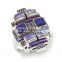 Nicky Butler Lapis, Moonstone and Enamel Sterling Silver "Deco" Ring