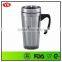 16 oz double layer translucent travel mug with stainless