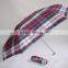 Classic plaid fabric umbrella 5 fold super mini umbrella