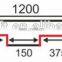 Nine fulcrums flat plastic tray PP1412PJ