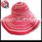 clorful rainbow foldable big brim beach hat