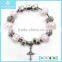 Yiwu New 925 Sterling Silver Colorful Beads Zinc Alloy Bracelet