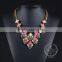 high quality colorful resin chunky statement necklace tin alloy fashion women pendant necklace 6390120
