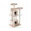 Pawhut 51" Beige Pet Play Toy Cat Tree Tower