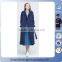 2016 fashion double bteasted winter coat navy blue coat