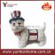 Resin small dogs figurine with clothes/hat