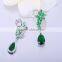 long drop big gemstone jewelry set earrings