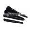 Wholesale 5pcs beautiful private label cosmetics makeup brush set black VEGAN wooden synthetic hair make up brushes