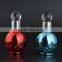 12ml round ball shaped UV gel colored glass dropper bottles empty red blue glass perfume bottle with glass applicator for sale