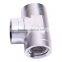 1/8 Inch Aluminium Hose Fitting Blue NPT Female Tee