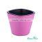 ABS plastic bright color flower pot with separate inner design