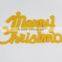 40cm non-woven fabrics yellow english letters cards Merry Christmas letters The Christmas tree decorations